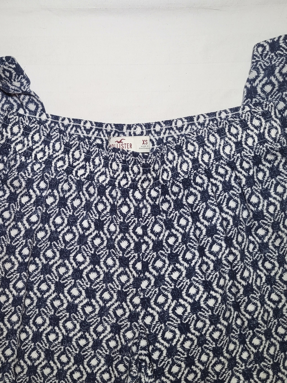 Hollister Navy & White Printed Soft Genie Pants
